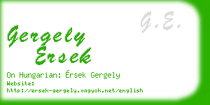gergely ersek business card